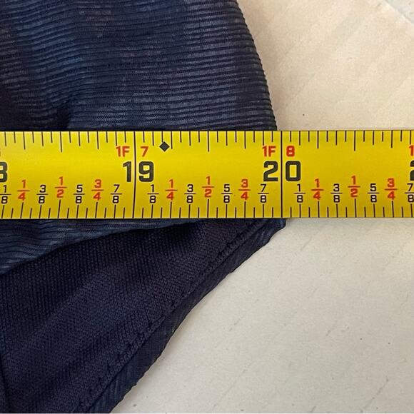 Tiana B. Metallic Navy Cottage Coastal Grandma Belted Dress NWT Size 14 - Picture 11 of 13